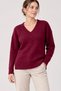 Women's V-Neck Soft Textured Side Slit Knitwear Sweater My4535