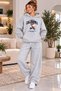 Printed Hoodie with Pocket Detail Printed Bottom and Top Tracksuit-Hoodie Sweatshirt Set Oversize Model