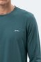 Ozzie I Men's Long Sleeve Dark Green T-Shirt - 2