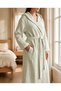 Bathrobe 100% Cotton Women's Bathrobe Premium Men's Bathrobe Dressing Gown Dowry Bathrobe - 4