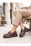 D26Ka 3220 Brown Genuine Leather Loafer Women's Shoes - 4