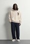 Men's 99 Carpet Pattern Patch Embroidered Hooded Oversize Sweatshirt - 4
