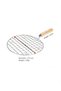 Ayda Round Roster Roti Papad Chapati Toast Paneer Grill Stand Wooden Handle Stainless Steel Net-Roas - 3
