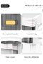 DUNISO 3 Tier Plastic Drawer Storage Cabinet, Vertical Narrow Storage Cabinets With Drawers, Clothes - 3