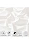 David's Home 100% Washed Cotton Fitted Sheet King 198cm x 200cm x 40cm Deep Pocket and 2.5cm Wider E - 2