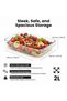 3Diamonds Glass Baking Dish 2L (Large Size) for Cooking, Baking and Roasting, Casserole Dish, Baking - 2