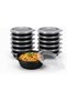 Food Storage Containers with Lids, 250cc Capacity, 12-Piece Set, Reusable Plastic Food Containers, Leak-Resistant Meal Prep Containers, Kitchen Storage Boxes for Lunch, Snacks