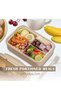 LIVVY Bento Box, Leakproof Lunch Box with 3 Compartments & Utensils, BPA-Free, Microwave Safe, Elega - 5