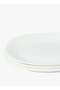 Noon East 11 inch Large Dinner Plate Set of 6, Lightweight Square Opal Glass White Dinnerware Plates - 3
