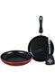 Classique Frypan with Spatula Set of 3 Pieces Red/Black 28cm
