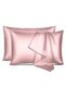 MahMir® Silk Satin Pillowcase for Hair and Skin Queen - Pink Silk Pillowcase 2 Pack 76L x 51W CM (30