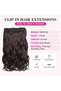 20 3/4 Full Head Curly Wave Clip-In Hair Extensions, 5 Clips, 4.5 Oz - Dark Reddish Brown - 2