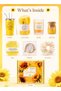 GTSOL Sunflower Spa Gift Basket for Women – 11-Piece Yellow Self-Care Gift Box with Insulated Tumble - 4