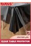 UNUNS Clear Plastic Tablecloth Protector,100% Waterproof Oilproof Stain Resistant Wipeable Rectangle
