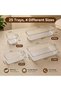 Home Care 25 PCS Clear Plastic Drawer Organiser Set, 4 Size Versatile Bathroom and Vanity Desk Organ - 2