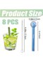 BaytEasy 8 Pcs Glass Straws Shatter Resistant 4 Inch Short Reusable Glass Straw With Cleaning Brush - 2