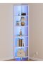 Yanara 6‑Tier RGB Corner Shelf with APP & Remote Control, Music Sync LED Display Shelf, 256‑Level Sm - 5