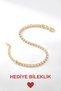 Steel Cord with White Patterned Dial Women's Wristwatch with 2-Year Warranty + Bracelet as a Gift - 2
