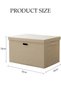 DUNISO 2pcs Wardrobe Clothes Organizer Cubes with Lids Foldable Fabric Decorative Storage Box Bins O - 2