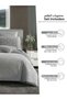 Donetella Geometric Duvet Set, King Size Fits 200x200 cm - 6-Pcs Bed Set, Brushed Microfiber Fabric - 4
