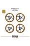 Taycan Style 17 Inch Motorcycle Wheel Sticker Set – Compatible with Naked & Racing Models - 2