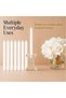 O2. Set of 8 Long-Burning Unscented White Taper Candles, Premium Elegant Decorative Candles with Sta - 3