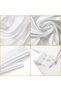 Woofixer Satin Tablecloth 145*200cm, Overlay Satin Table Cover Rectangle Bright Silk Tablecloth Smoo - 5
