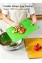 NAQVA 6 Pieces Plastic Cutting Board Set, Food Grade PP Kitchen Chopping Boards, Color Coded for Foo - 5