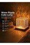 16 Colors Water Ripple Table Lamp, 16 RGB Color Changing Flame Starry Sky Projection Night Light, US - 3