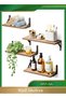 Anmi 4-Piece Home Decor Shelf Set, Wall-mounted Wood Floating Shelves for Bedroom, Bathroom, Living