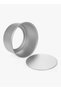 ANSELF 5-Piece Cake Mould With Removable Bottom Silver 6.4x4 , 11.2x4.5 , 14x4.5 , 16.3x7.5 , 21.8x8 - 2