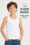 Boy's 5-Piece Advantage Pack White 100% Cotton Undershirt - 2