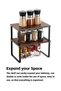 Teuuea 2 Pieces Kitchen Counter Shelves Organizer, Stackable Expandable Metal and Engineered Wood Ca - 2