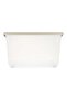 Cosmoplast 55L Clear Plastic Storage Box With Wheels & Lockable Lid (34.5x58.5x42.5cm)- Off White Of - 4