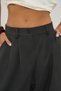 Riven Pleated Long Anthracite Bermuda Trousers - 7