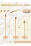Beauenty 3pcs Gold Candle Holders,For Taper Candle,Candle Sticks,Candlestick Holder,Table Centerpiec - 4