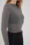 Shining Side Gathered Detail Anthracite Blouse - 7