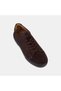 Men's Dark Brown Lace-Up Thick Soled Casual Suede Sneaker - 6