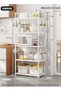 DUNISO 5 Tier Storage Shelves, Stable Kitchen Shelf Organizer, Storage Rack with Armrests, Removable - 4