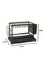 Noon East 2 Tier Dish Drying Rack, Perfect for Kitchen and Organizing with Utensils Holder. 42CM L x - 5