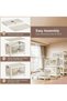 4-Layer Plastic Storage Organizer with Doors and Wheels - Foldable, Stackable, Transparent Display C - 3