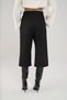 Riven Pleated Long Black Bermuda Trousers - 5