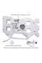3D Wall Mounted Digital Alarm Clock White Digital Clock, Automatic Brightness Adjustable, 12/24-hour - 2