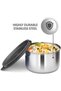 Milton Stainless Steel Lunch Box Tiffin for Kids and Adult – 3 Leakproof Food Containers (210 ml, 34 - 4