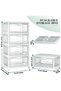 ZIMNEST Stackable Plastic Storage Bins with Lids & Wheels – Collapsible/Folding Multi-Purpose Contai - 2