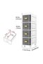 Forthcan Narrow Gap Storage Cabinet, 4-Tier Slim Freestanding Organizer for Bathroom and Toilet, 18c - 3