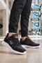 Lace-Up Lightweight Comfortable Black-White Unisex Walking and Sports Shoes Sneaker Core 020 - 3
