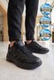 Lace-Up Rubber Sole Orthopedic Black Men's Walking and Sports Shoes Sneaker 2427 - 3