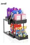 JoyousSto Pack Under Sink Organizers and Storage, 2-Tier Sliding Cabinet Basket Organizer with Hooks