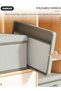 DUNISO 3 Pack Closet Storage Box with Lid and Handle, Stackable Wardrobe Clothes Organizer - 3